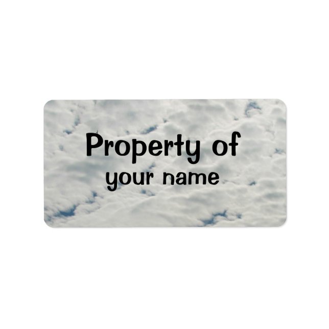 Nubes Etiqueta "Propiedad de" (Frente)