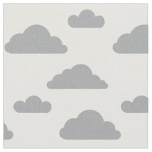 Nubes grises en tela blanca por Nicole Janes