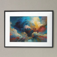 Nubes modernas Arte abstracto Colores rojos azules