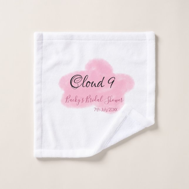 Nubes nueve rosa pastel despedida de soltera nombr (Toallita)