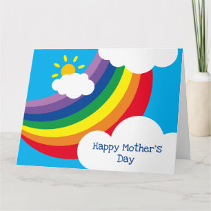 Nubes personalizadas, tarjeta del día de la madre