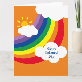 Nubes personalizadas, tarjeta del día de la madre 