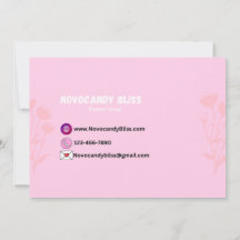 Nubes rosas Corazón Gracias tarjeta Pequeña Empres