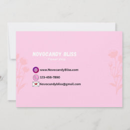 Nubes rosas Corazón Gracias tarjeta Pequeña Empres