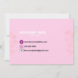 Nubes rosas Corazón Gracias tarjeta Pequeña Empres