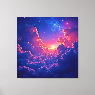 Nubes Soñadoras: Arte Mágico del Atardecer Celesti