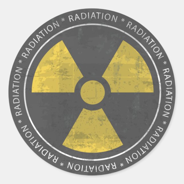 Nuclear - Pegatina de Rótulo de radiación (Anverso)