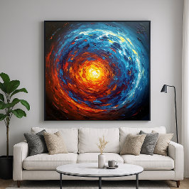 Núcleo abstracto - Arte vibrante de estilo pictóri