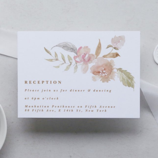 Nude Romántica Color Floral Boda Recepción (Subido por el creador)