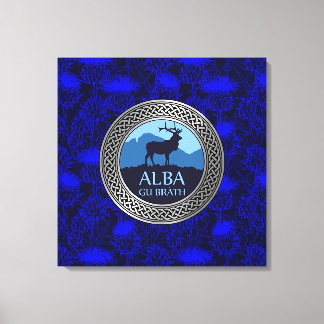 Nudo Alba Gu Brath en Lienzo de Cardo (Anverso)