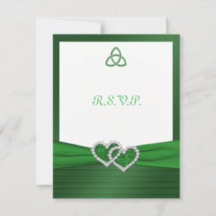 Nudo de amor céltico en la tarjeta de RSVP del