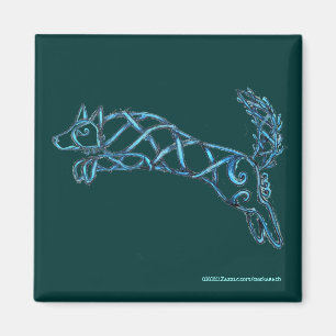 Nudo del border collie, imán