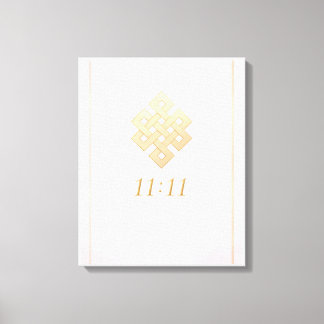 Nudo Eterno 11:11 Lienzo Envuelto en Oro Blanco