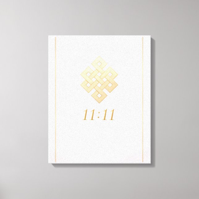 Nudo Eterno 11:11 Lienzo Envuelto en Oro Blanco (Anverso)