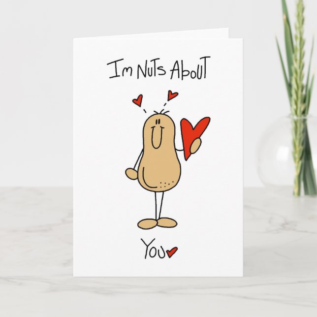 Nueces de la tarjeta del día de San Valentín sobre (Anverso)