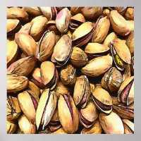 Nueces de Pistachio Arte de contorno negro