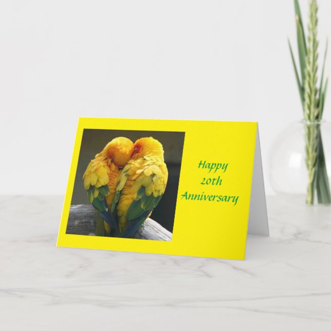 **NUESTRA 20° ANIVERSARIO BODA** Tarjeta (Anverso)