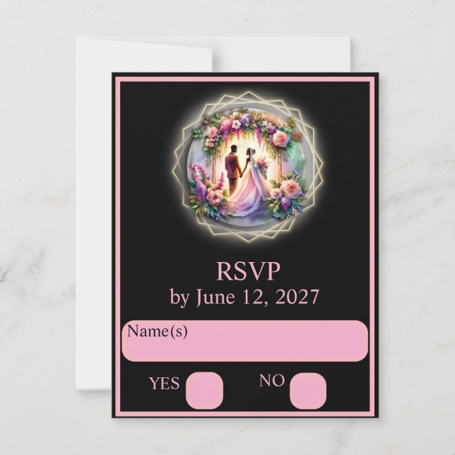 Nuestra Amor Es Más Brillante Que La Luna RSVP (Anverso)