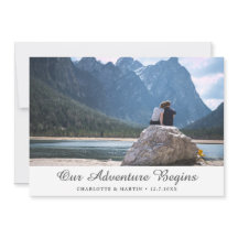 Nuestra Aventura Comienza Foto Guardar Las Tarjeta