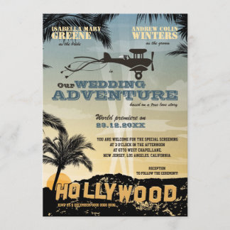 Nuestra aventura de la boda - invitación de la