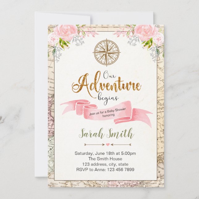 Nuestra aventura empieza invitación (Anverso)