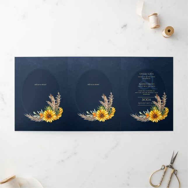Nuestra Boda 6 páginas Invitación a la boda de gir (Exterior)