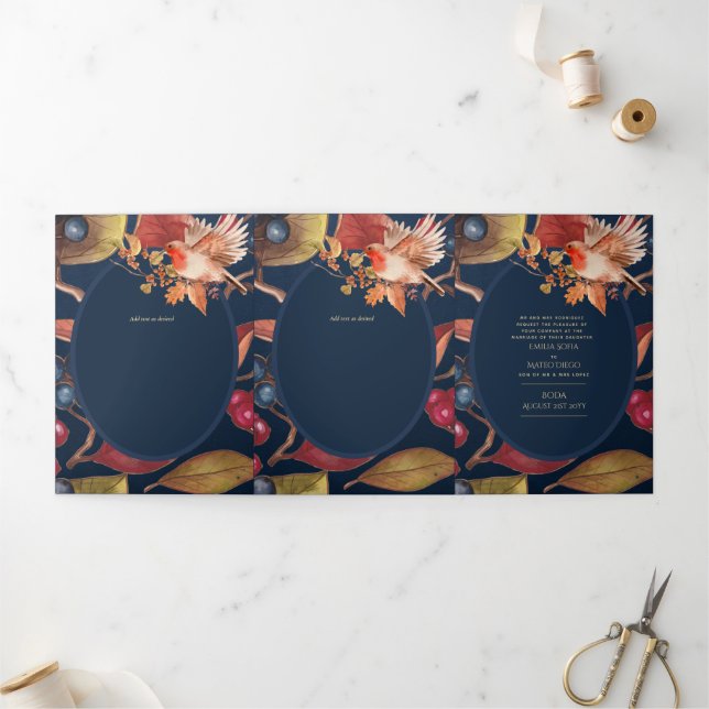 Nuestra Boda 6 páginas Invitación a la boda españo (Exterior)