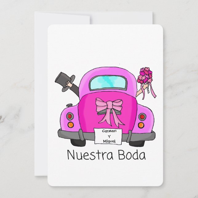 Nuestra Boda - Invitación a la boda española (Anverso)