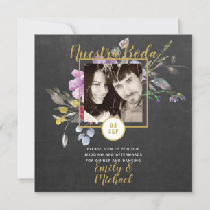 Nuestra Boda Invitación - FOTO Boda Púrpura 2
