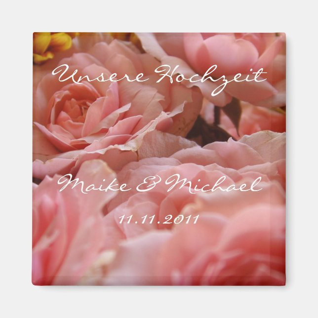 Nuestra boda (invitación) - imán (Frente)