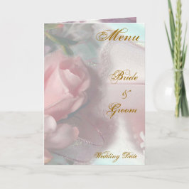 Nuestra boda - tarjeta del menú del restaurante