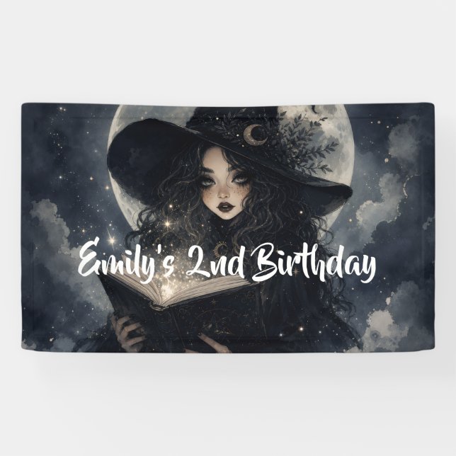nuestra brujita cumple 2 || pancarta  (Horizontal)