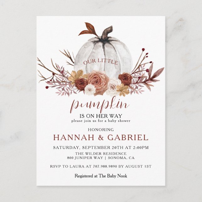 Nuestra Calabaza En El Camino De La Postales De Ba (Anverso)