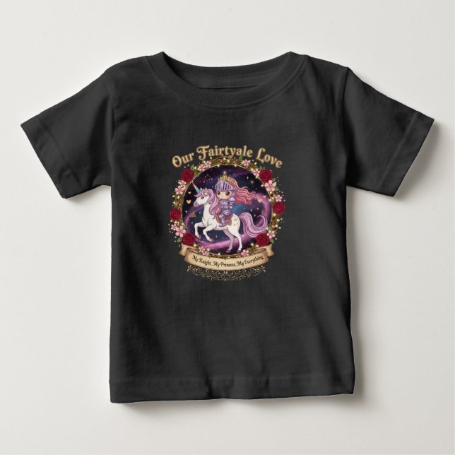 Nuestra Camiseta Gráfica de Unicornio Bebé de Amor (Anverso)