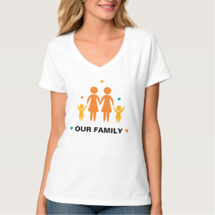 Nuestra camiseta lesbiana de la familia (2 chicas)