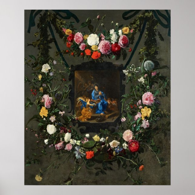 Nuestra dama con flores de arte sagrado (Frente)