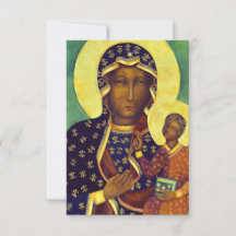 Nuestra dama de Czestochowa Icono de la Madona Neg