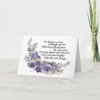 Nuestra familia es una tarjeta del círculo