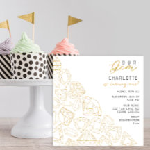 Nuestra Gem Gold Invitación a la Fiesta de Cumplea