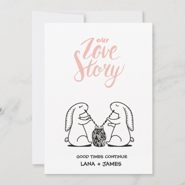 Nuestra historia de amor | Tarjeta de San Valentín (Anverso)