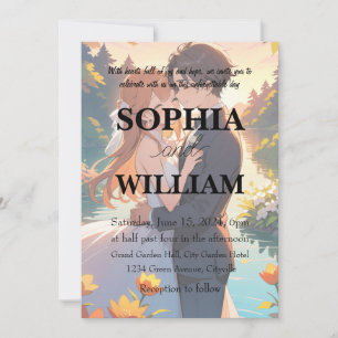 Nuestra historia en una invitación a la boda perso