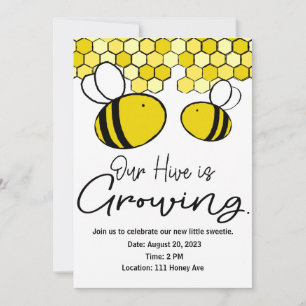 Nuestra Hive Está Creciendo La Invitación Temática