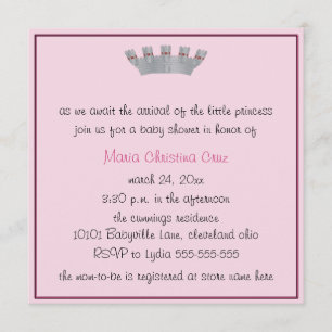Nuestra invitación a la pequeña princesa Baby Show