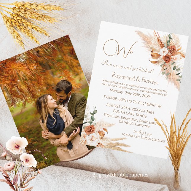 Nuestra Invitación bohemia de Elopement (Subido por el creador)