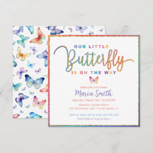 Nuestra invitación de Baby Shower a la mariposa pe
