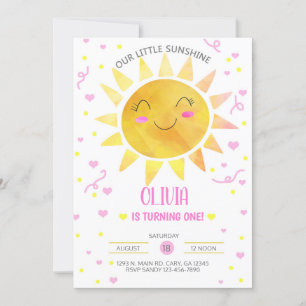 Nuestra invitación de cumpleaños chica Little Suns