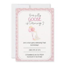 Nuestra invitación de cumpleaños de Silly Goose