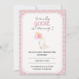 Nuestra invitación de cumpleaños de Silly Goose