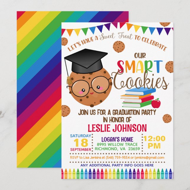 Nuestra Invitación de Graduación de Galletas Intel (Anverso / Reverso)