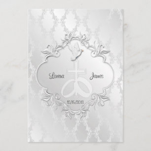 Nuestra invitación religiosa de la boda del amor